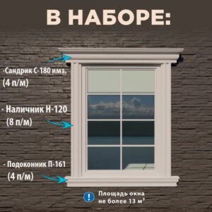 Фасадное обрамление окон с защитным покрытием